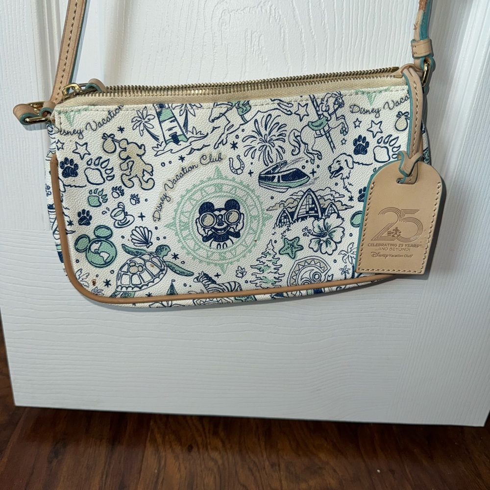 Dooney & Bourke Pink Disney Characters Foldover Crossbody Bag - Picture 11 of 14